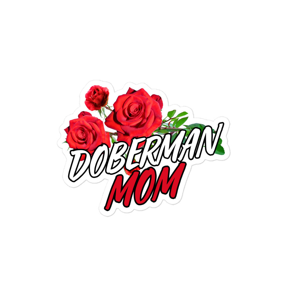 Doberman Mom 2 Bubble-free stickers