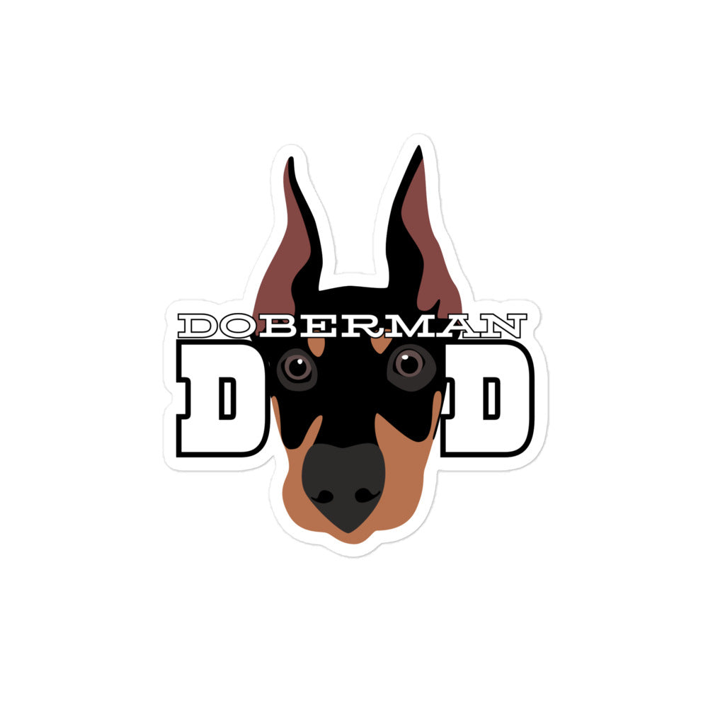 Doberman Dad Bubble-free stickers