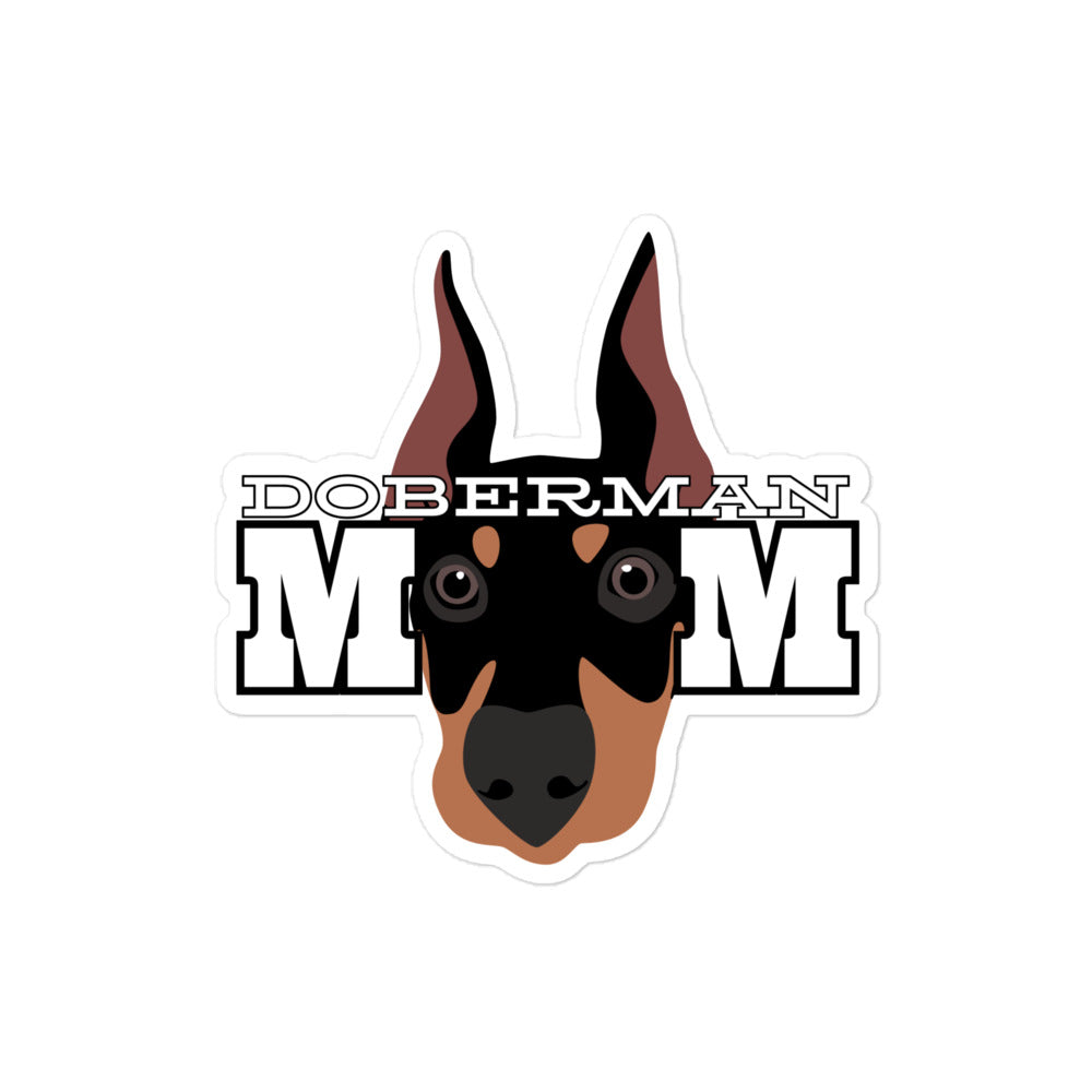 Doberman Mom 11 Bubble-free stickers