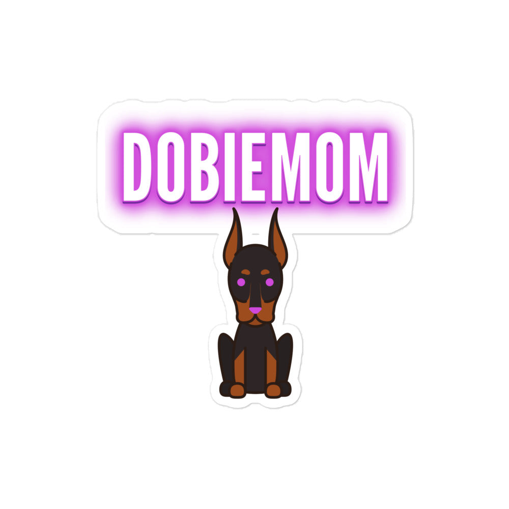 Dobie Mom Bubble-free stickers