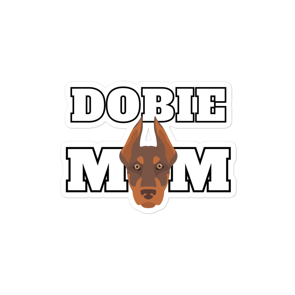 Dobie Mom 3 Bubble-free stickers