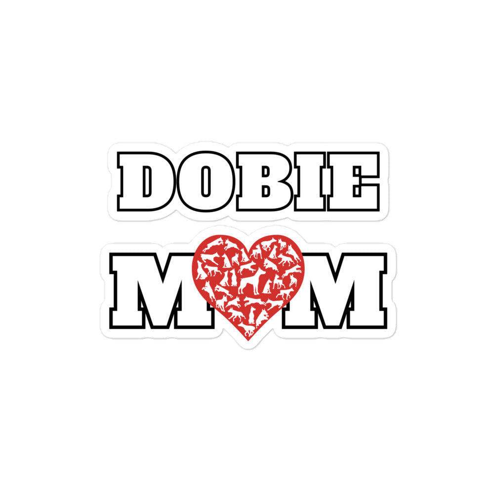 Dobie Mom 4 Bubble-free stickers