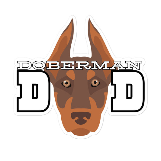 Doberman Dad 4 Bubble-free stickers