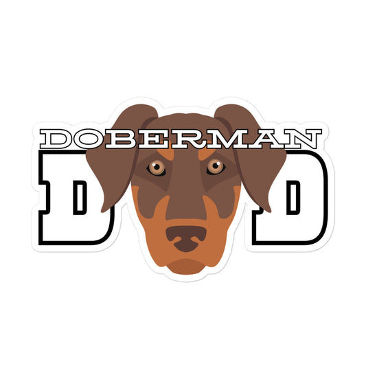 Dobwrman Dad 8 Bubble-free stickers