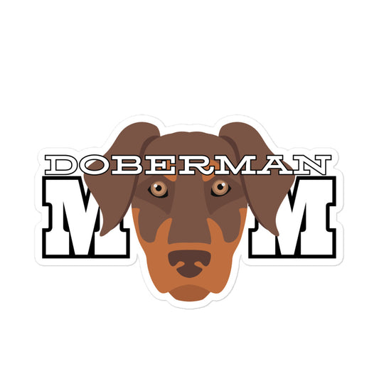 Doberman Mom 6 Bubble-free stickers