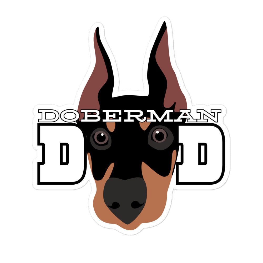 Doberman Dad Bubble-free stickers