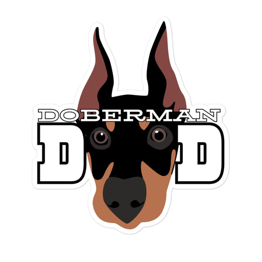 Doberman Dad Bubble-free stickers