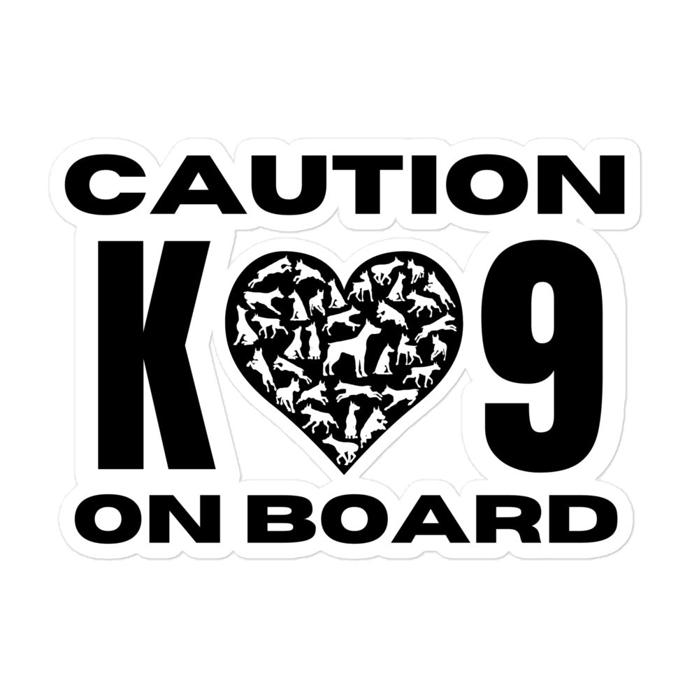 Caution K9 On Boarding 1 Bubble-free stickers