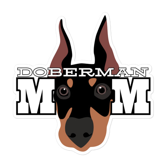 Doberman Mom 11 Bubble-free stickers