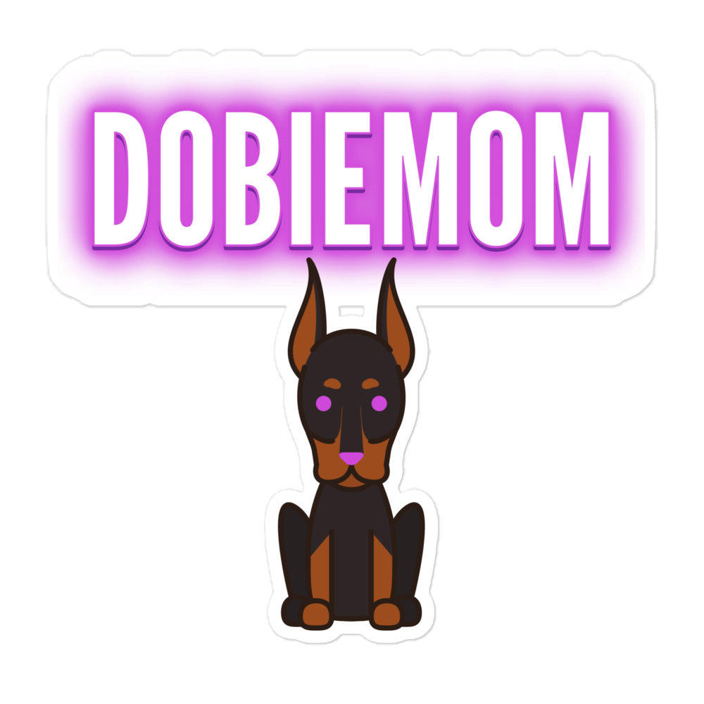 Dobie Mom Bubble-free stickers