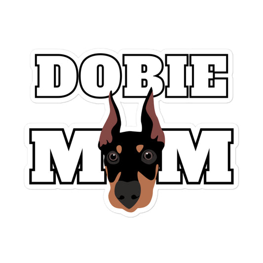 Dobie Mom 2 Bubble-free stickers