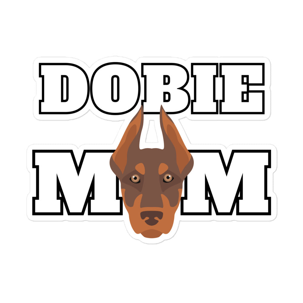 Dobie Mom 3 Bubble-free stickers