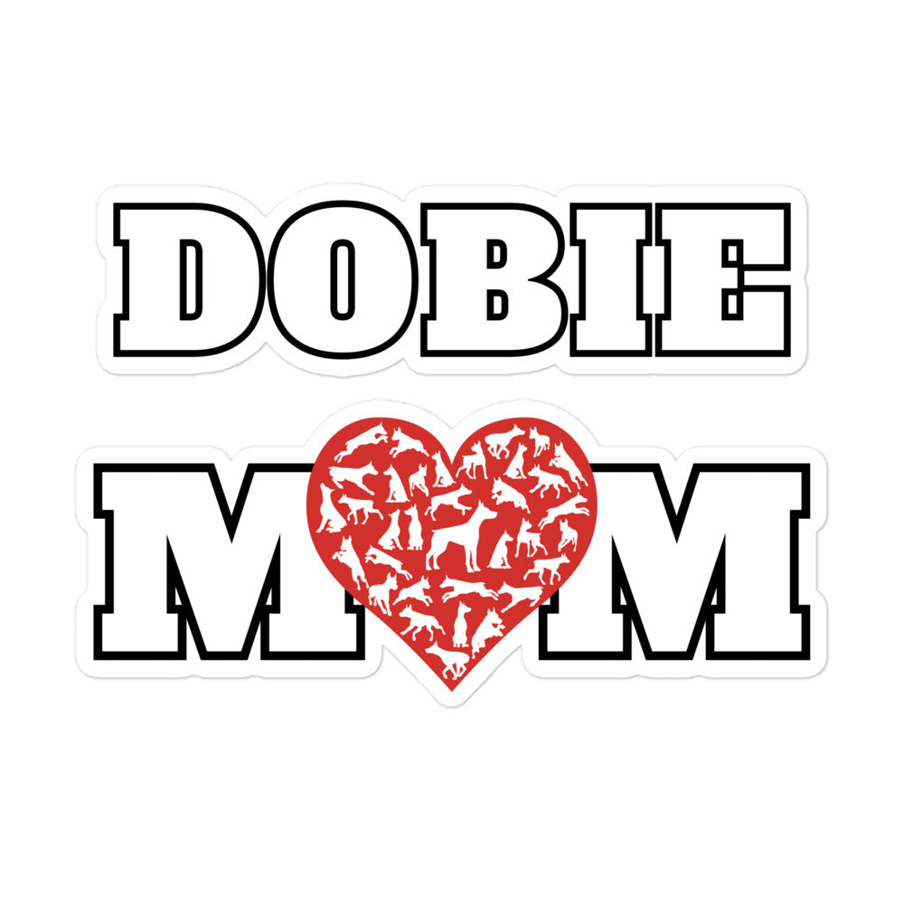 Dobie Mom 4 Bubble-free stickers