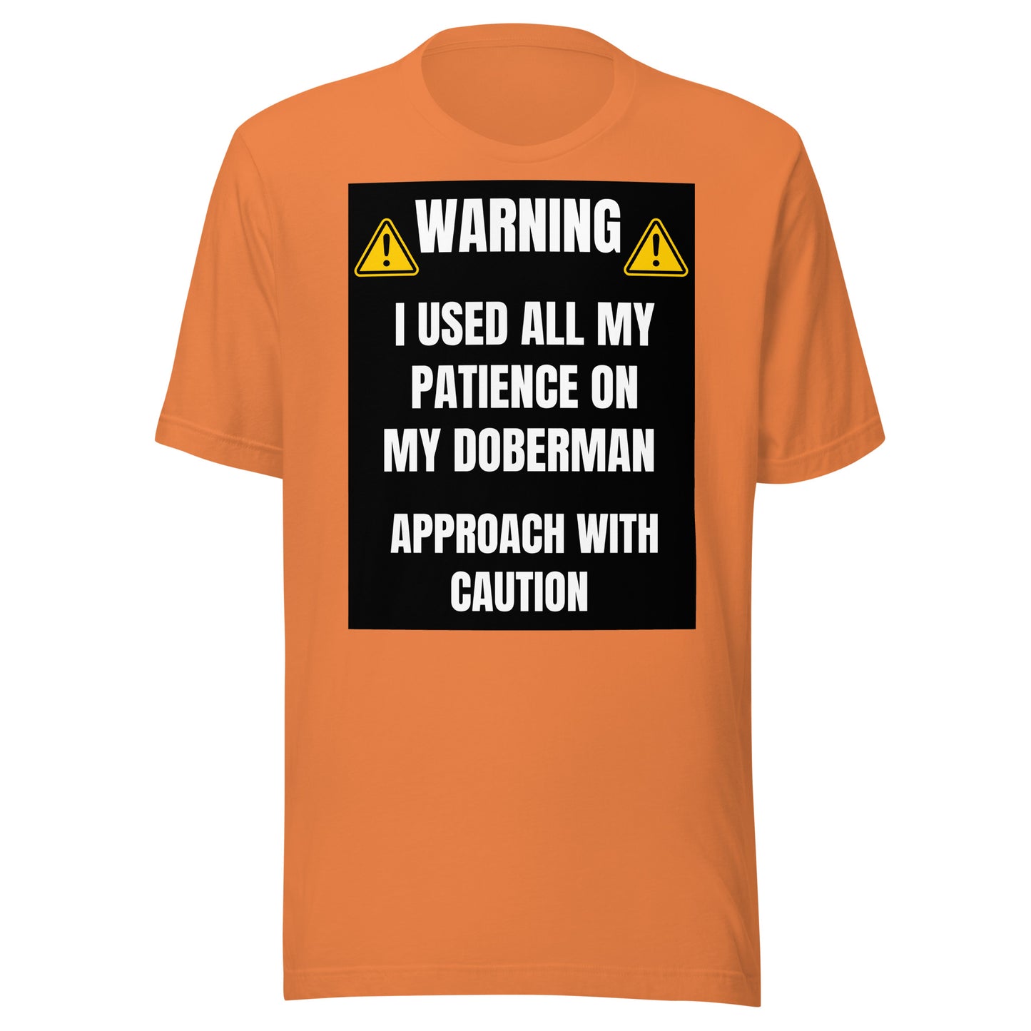 Warning 3 Unisex t-shirt