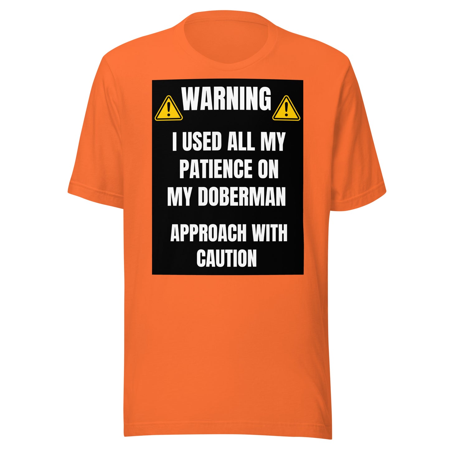 Warning 3 Unisex t-shirt