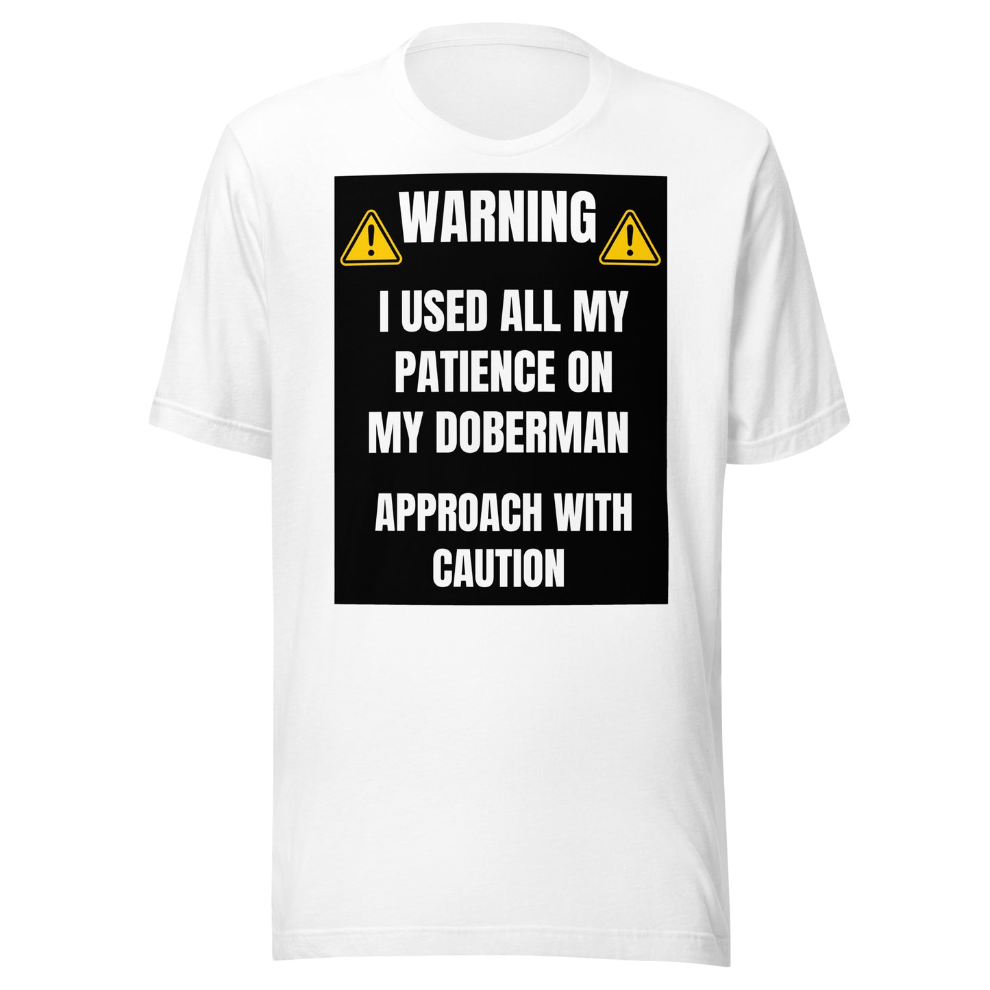 Warning 3 Unisex t-shirt