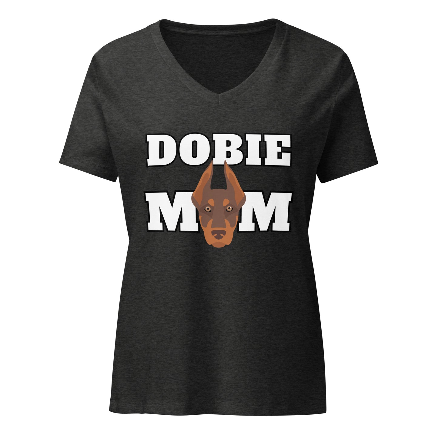 Dobie Mom 3 Women’s relaxed v-neck t-shirt