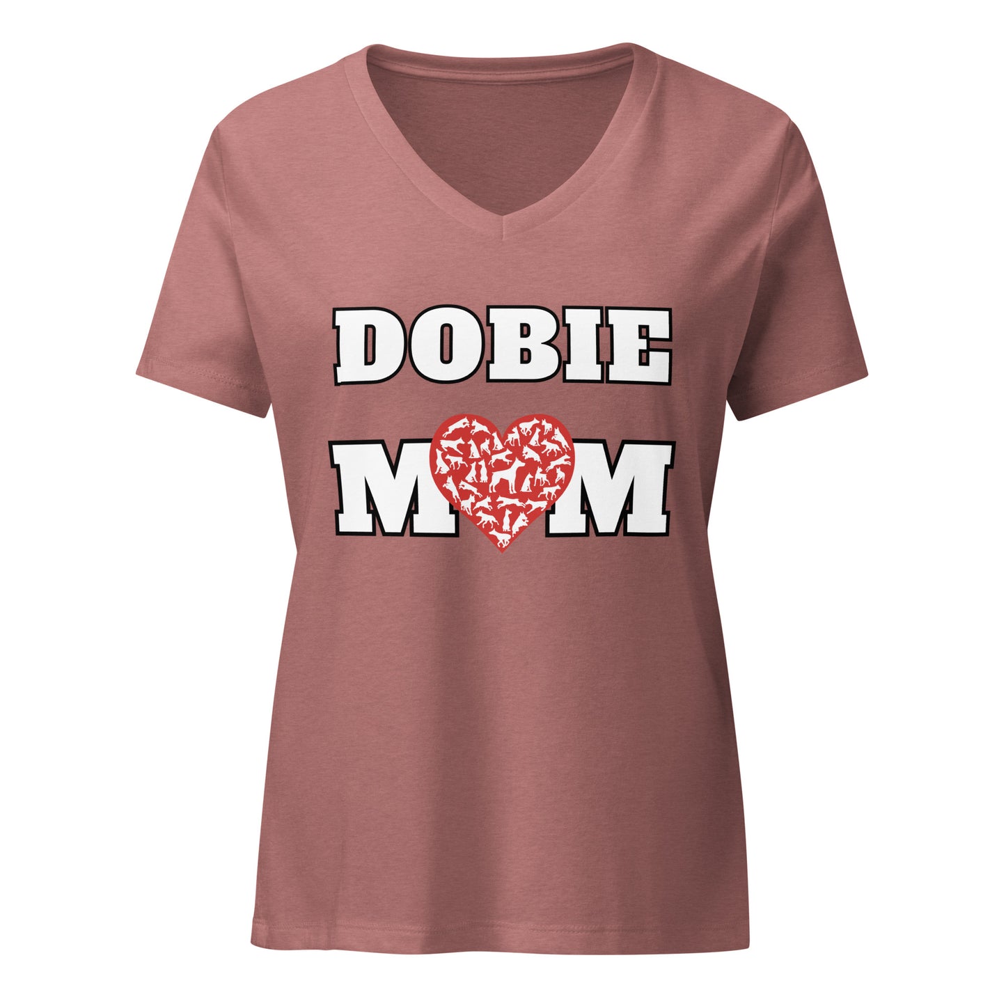 Dobie Mom 2 Women’s relaxed v-neck t-shirt