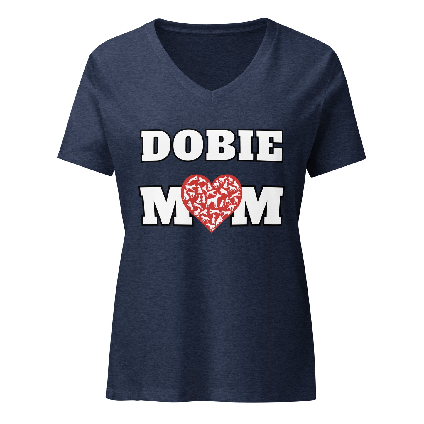 Dobie Mom 2 Women’s relaxed v-neck t-shirt