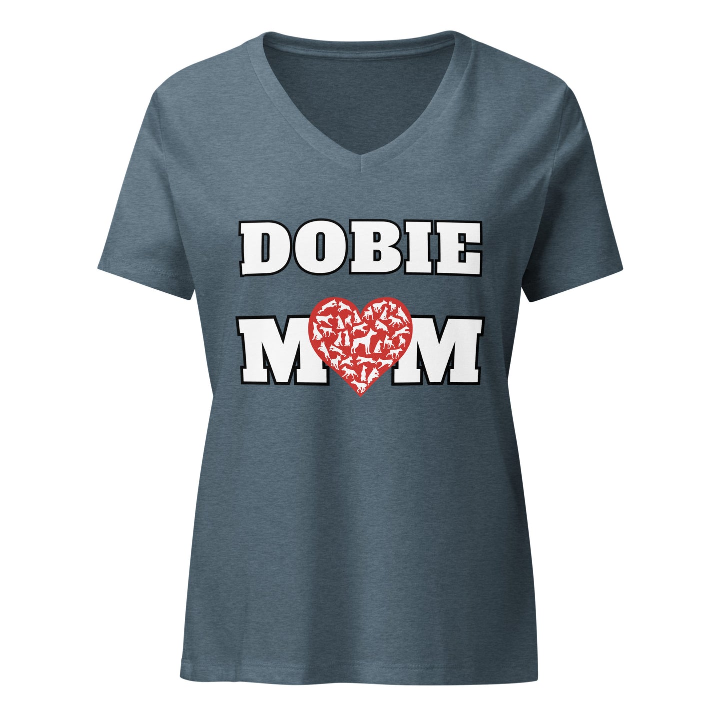 Dobie Mom 2 Women’s relaxed v-neck t-shirt