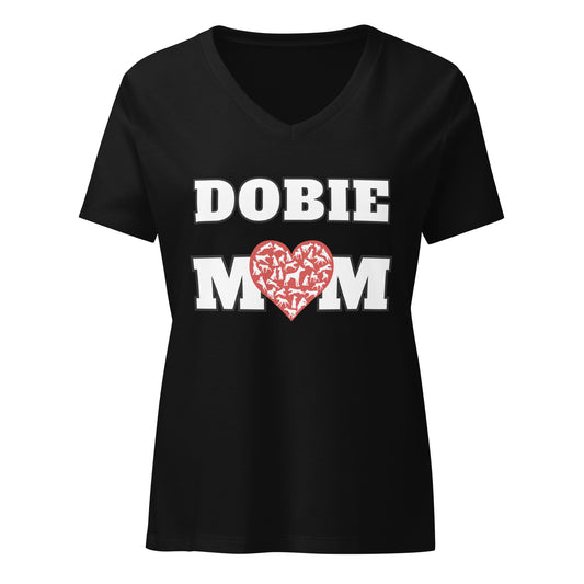 Dobie Mom 2 Women’s relaxed v-neck t-shirt