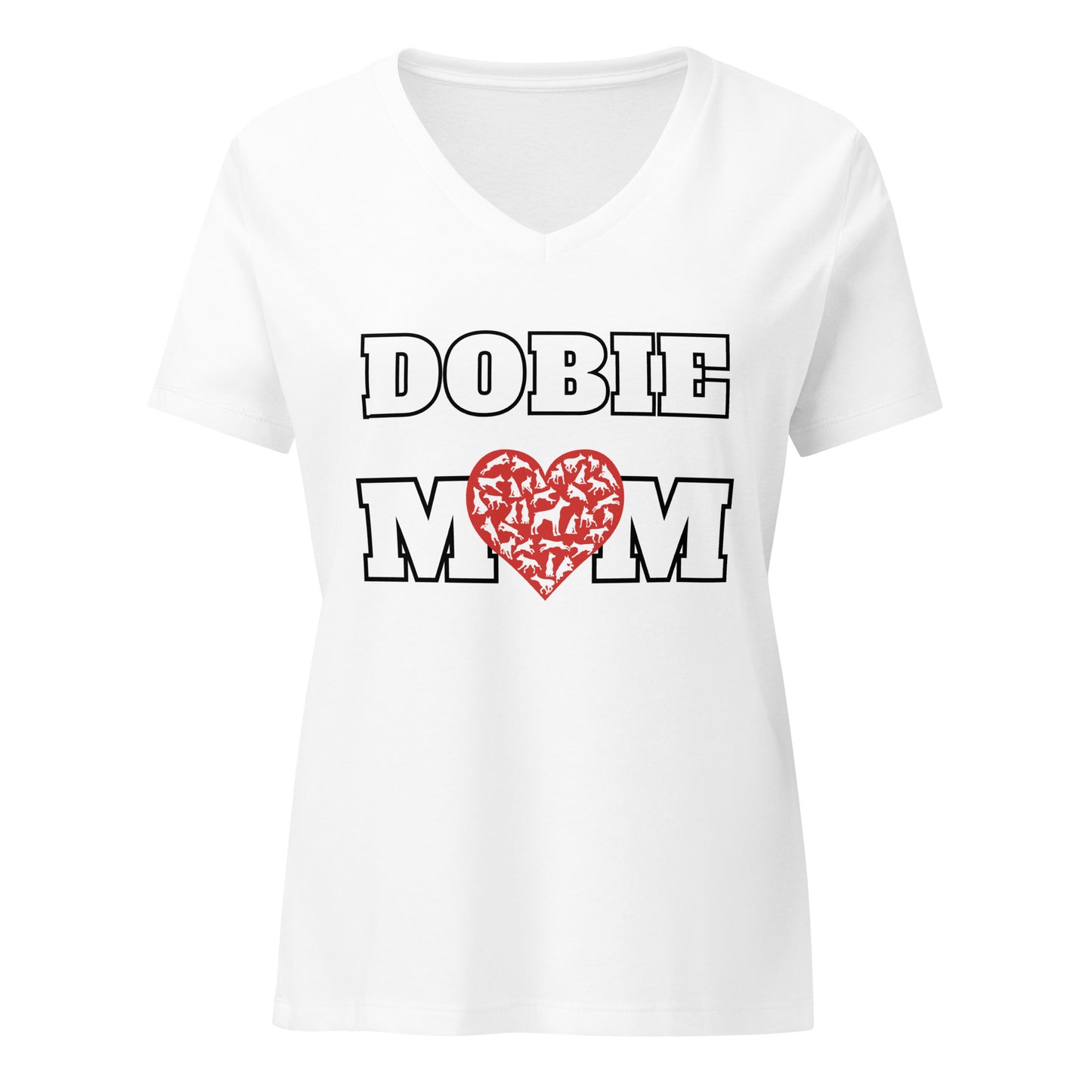 Dobie Mom 2 Women’s relaxed v-neck t-shirt